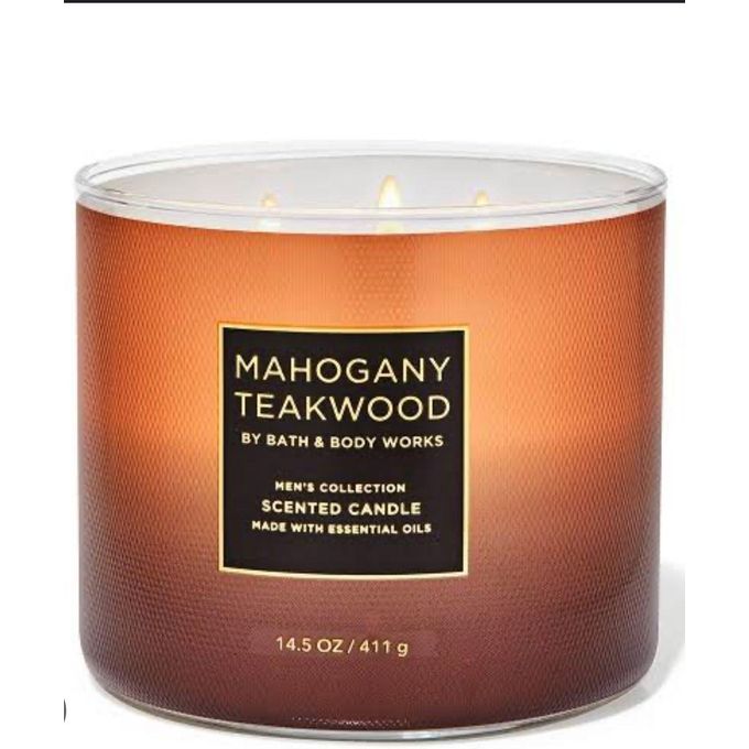 Bath & Body Works Mahogany Teakwood 3 Wick candles