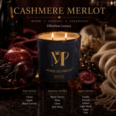 Monde Des Parfum Cashmere Merlot Single wicks