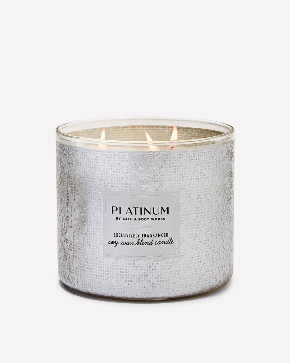 Bath & Body Works Platinum 3 Wick candles