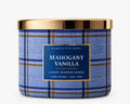 Bath & body works mahogany vanilla 3 wick candle