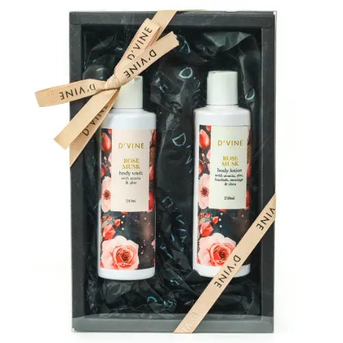 D'vine Rose Musk Body Wash & Lotion Set 250g