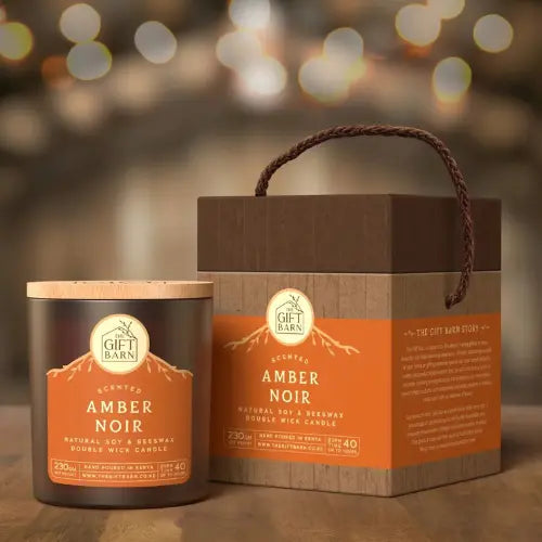 The Gift Barn Amber Noir Double wicks