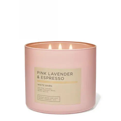 Bath & Body Works Pink Lavender Espresso 3 Wick candles