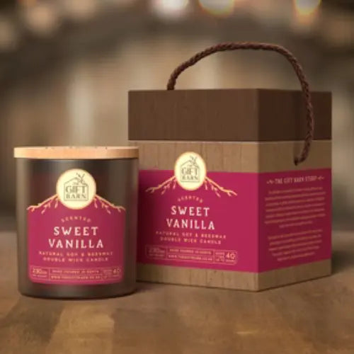 The Gift Barn Sweet Vanilla Double wicks