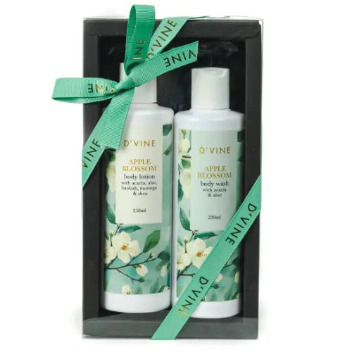 D'vine Apple Blossom Body Wash & Lotion Set 250ml