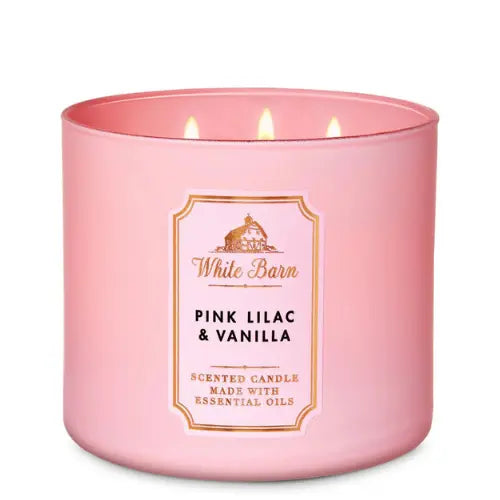 Bath & Body Works Pink Lilac & Vanilla 3 Wick candles