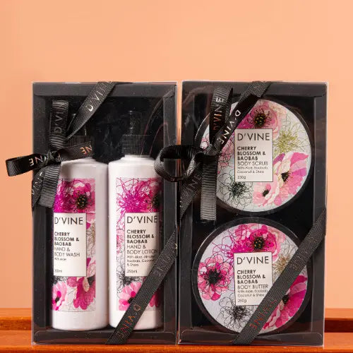 D'vine Cherry Blossom & Baobab Large Gift Set 250g