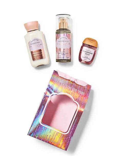Bath & Body Works Champagne toast Sanitizer mini gift sets
