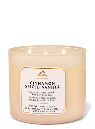 Bath & body works cinnamon spiced vanilla 3 wick candle