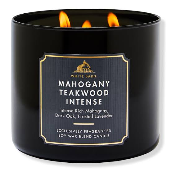 Bath & body works mahogany teakwood intense 3 wick candle