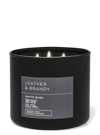 Leather & Brandy 3 Wick Candle