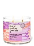 Marshmallow Fireside & Black Cherry Merlot 3 Wick Candle