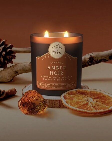 Amber Noir 2 Wick Candle