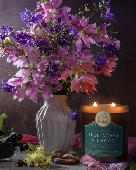 Blue Agava and Cacao 2 Wick Candle