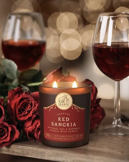 Red sangria 2 Wick Candle