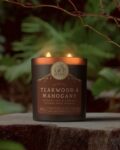 Teakwood Mahogany 2 Wick Candle