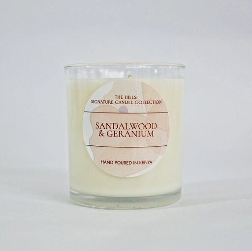 Sandalwood and Geranium Single Wick Candle