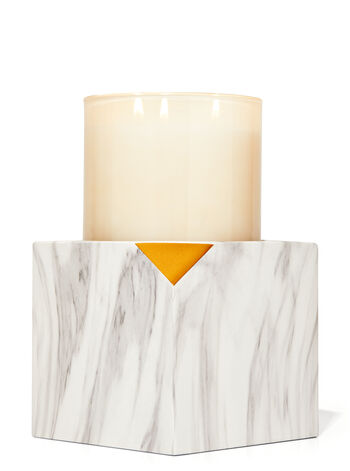 Cut-out Corner Pedestal 3 Wick Candle Holder