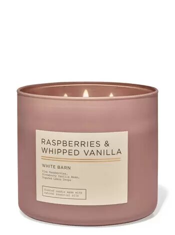 Raspberries and Whipped Vanilla 3 Wick Candle