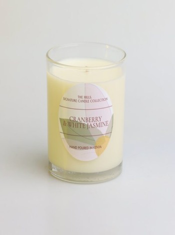 Cranberry and White Jasmine Single Wick Candle