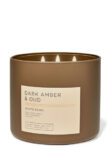 Dark Amber and Oud 3 Wick Candle