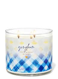 Gingham 3 Wick Candle