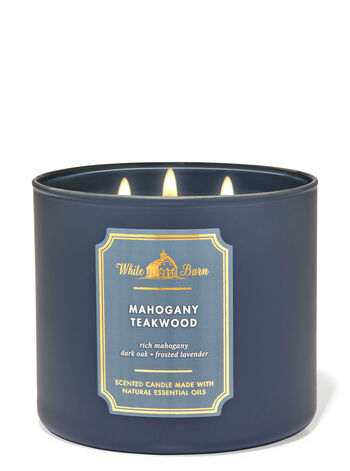 Mahogany Teakwood 3 Wick Candle