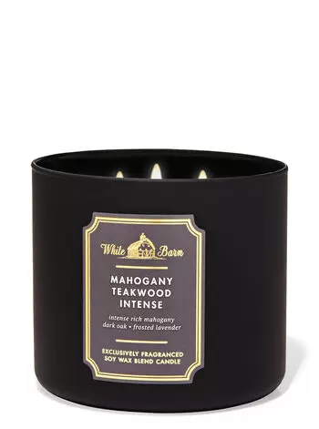 Mahogany Teakwood Intense 3 Wick Candle