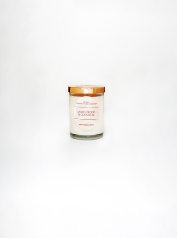 Sandalwood and Geranium Single Wick Candle