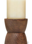 Woodgrain Pedestal 3 Wick Candle Holder