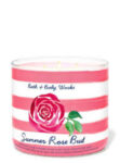 Summer Rose Bud 3 Wick Candle